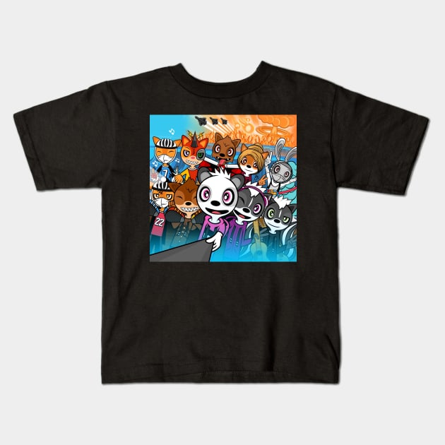 Here For It Cover Art Kids T-Shirt by MOULE